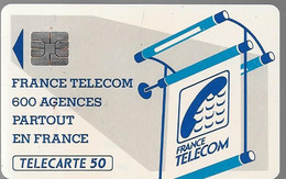 -CARTE-PUCE-PUBLIC-600 AGENCES-50U--Te 49-SO4--SERIE Pt N°Lasers A 1 B5607-1 Avec Barre- Utilisé-TBE-RARE - 600 Agences