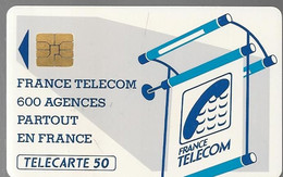 -CARTE-PUCE-PUBLIC-600 AGENCES-50U-Te 46.770.3-SO3-V° PN°Lasers A 113461-1 Avec Barre-Utilisé- TBE-RARE - “600 Agences”