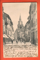 ZQH-19 RARE Yverdon Rue Du Lac. ANIME ! Dos Simple Circulé En 1900 Vers Davos Platz - Yverdon-les-Bains 
