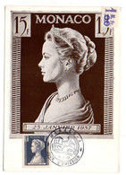 MONACO--1957-- Carte Maximum --Naissance De La Princesse Caroline De Monaco...15F  / 1 N.F...........à Saisir - Postwaardestukken