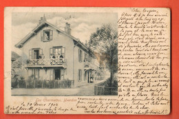 ZQH-38  TRES RARE  Yverdon  Les Charmettes  Pension ? Clinique ?  Dos Simple Circulé 1904 - Yverdon-les-Bains 