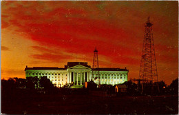 Oklahoma Oklahoma City State Capitol Building And Oil Derricks - Oklahoma City