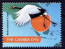 Gambia 2011 MNH, Water Birds, Red Crowned Crane - Flamingos
