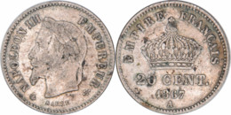 France - 1867 - 20 Centimes - Paris (A) - Napoléon III - Argent - F.150/1 - FS1C3 - 20 Centimes