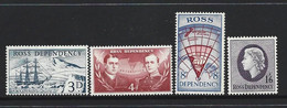 Ross Dependency 1957 Predecimal Definitives Set Of 4 MNH - Ungebraucht