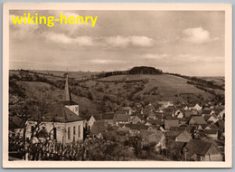 Flörsbachtal Lohrhaupten Im Spessart - S/w Ortsansicht 1   Mit Matthäuskirche - Main - Kinzig Kreis