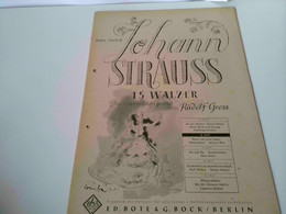 Johann Strauss. 15 Walzer. Für Klavier Leicht Gesetzt Von Rudolf Gross. Heft 2. B & B 106b - Music