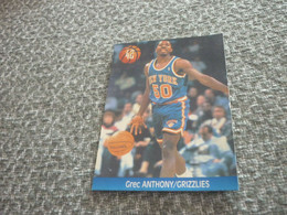 Greg Anthony Vancouver Grizzlies New York Knicks American USA NBA Basketball Rare Greek Edition Card - 1990-1999