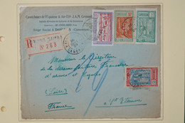 C CAMEROUN BELLE  LETTRE RECOM.  1930 PETIT BUREAU N KONG SAMBA  A  ST ETIENNE    FRANCE ++AFFR. PLAISANT - Cartas & Documentos