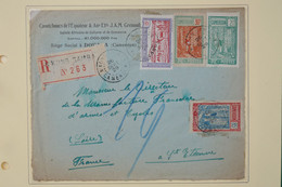 C CAMEROUN BELLE  LETTRE RECOM.  1930 PETIT BUREAU N KONG SAMBA  A  ST ETIENNE    FRANCE ++AFFR. PLAISANT - Briefe U. Dokumente