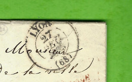 LAC 1833 De Bruxelles Belgique Pour Lyon  Texte RECHERCHES Noel Laroche  V.SCANS - 1830-1849 (Belgica Independiente)