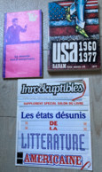 Les États Unis : 1 Livre  (Le Monde Nord-américain) / 1 Revue (RANAM) & 1 Supplément Aux Inrockuptibles. - Wholesale, Bulk Lots