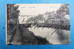 Espierres Vue Du Canal Kanaal Ophaalpont. Café Estaminet Au Amis Reunis.1908-/edit Salembier Spiere-Helkijn. - Espierres-Helchin - Spiere-Helkijn