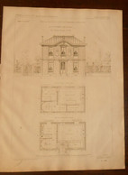 Plan De Type De Maison De Campagne Moderne. Par C.A. Oppermann, Ingénieur - Constructeur. 1875 - Architecture