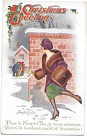 Donald Mc GILL - A CHRISTMAS GRETTING  Voeux De Bonheur Femme Manchon Fourrure  -COMICS Series N°3398 Inter-Art London - Mc Gill, Donald