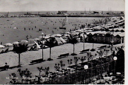 Fano Spiaggia E Porto Plage Et Port ( Cachet Abergo Restaurante Garibaldi Au Dos - Fano