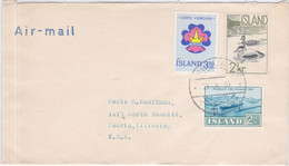 1961 Letter From Island To U.S.A. - Brieven En Documenten