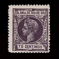 RÍO DE ORO.1905. Alfonso XIII.75c.MNH. Edifil 10 - Rio De Oro