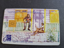 St MAARTEN $10  Nafls 17.70 ,- ST MAARTEN Man On Veranda 60 Units  ** 10118** - Antilles (Neérlandaises)