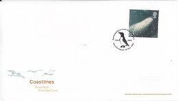 Engeland 2002, Unused Cover, Coastlines, Cancellation Bird Theme - Brieven En Documenten
