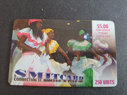 ST MAARTEN   SMITCOMS  WOMAN DANCING IN TRADITIONAL DRESSES  250 UNITS   **10133** - Antilles (Neérlandaises)