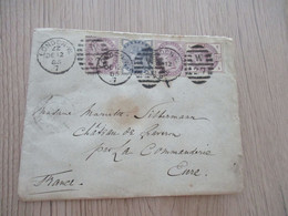 Great Britain Belle Lettre London Pour La Commanderie En Cachet  Eure 1885 Avec 4 TP Anciens - Covers & Documents