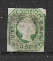 1855/56 Portugal #8 D,Pedro V 50rs Used Some Faults - P1637 - Gebraucht