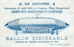 La Louvière Grde Fete Aérostatique Et Scientifique Avec Ballon Dirigeable Le 11 Aout 1907 Voyg En 1907 - La Louvière