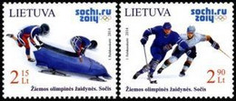 Lithuania Litauen 2014 Olympic Games In Sochi 2014 Set Of 2 Stamps Mint - Inverno 2014: Sotchi