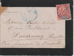 Lettre 1907 Pour La France Douarnenez Oblit Helville Nossi-Bé - Lettres & Documents