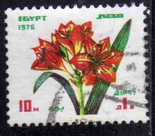 UAR EGYPT EGITTO 1976 FOR USE ON GREETING CARDS FLORA FLOWERS SCARBOROUGH LILY 10m USED USATO OBLITERE' - Gebraucht