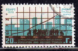 UAR EGYPT EGITTO 1976 GENERAL POPULATION AND HOUSING CENSUS 20m USED USATO OBLITERE' - Used Stamps