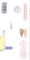 China 2022, Franking Meter, Railway, Train, Circulated, Postmarked On Back - Storia Postale