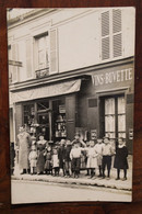 Carte Photo 1910's Café Bière De Paris Vins Buvette CPA Ak Animée - Cafés