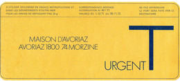 SAVOIE / HAUTE Dépt N° 74 = MORZINE 1971 = CORRESPONDANCE REPONSE T  ' MAISON D' AVORIAZ ' - Cards/T Return Covers