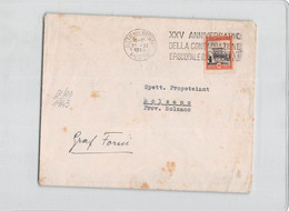 AG1659 ANNO 1943 POSTE VATICANE CITTA DEL VATICANO X BOLZANO - XXV ANNIVERSARIO CONSACRAZIONE EPISCOPALE PIO XII - Cartas & Documentos