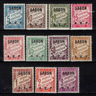 Gabon  -1928  - Timbres Taxe  - T 1 à 11  - Neufs * - MLH - Strafport