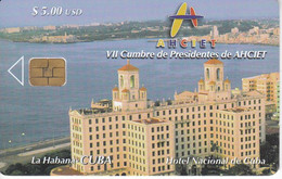 184  TARJETA DE CUBA DEL HOTEL AHCIMET - Cuba