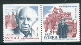 SWEDEN 2001 Birth Centenary Of Lo-Johansson MNH / **.  S Michel 2241-42 - Nuevos