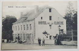 CARTE POSTALE - BELGIQUE - COMMERCE - HOTELLERIE - HÔTEL DE LA CLOCHE - PERSONNAGES - DEBUT XX° - Marche-en-Famenne