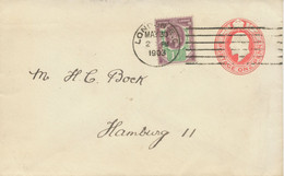 GB 1903, Superb EVII 1d Red Stamped To Order Postal Stationery Envelope (A.E. Booth & Co., London) Uprated With 1 ½d - Briefe U. Dokumente