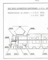 Catalogue TELETRAIN FRANCE 1981 HO Feuille Locomotive Electrique 2D2 9100 - Frans