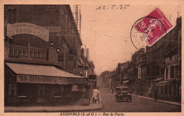 Essonnes (Seine-et-Oise) Rue De Paris, Bar Du Bosquet, La Maison Du Café - Edition-Photo - Carte De 1935 - Essonnes
