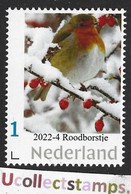 Nederland  2022-1  Vogels Birds; Roodborstje  Winter Robin   Postfris/mnh/neuf - Unused Stamps
