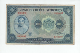 LUXEMBOURG " Baisse De Prix " Billet 100 Francs 1934 TTB P.47-B N° 366007 - Luxemburgo