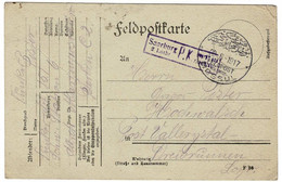 FELDPOST MIL. MISS. MOSSUL 1917 - Geprüft Saarburg Lothringen - Militärische Mission - Briefe U. Dokumente
