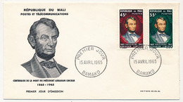 MALI => Env. FDC => Centenaire De La Mort Du Président Lincoln - 15 Avril 1965 - Bamako - Mali (1959-...)