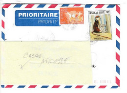 LETTRE SENEGAL DAKAR Pour La France 1998 THEMATIQUE    (2  Valeurs )BON ETAT - Senegal (1960-...)