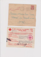 MESSAGE COMITE INTERle  CROIX ROUGE GENEVE PRISONNIER De GUERRE ALLEMAGNE Pour BELMENIR Par BACQUEVILLE EN CAUX  1944 - 1939-45