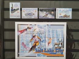 Guinea 2002 Olympic Winter Games Salt Lake City Skiing MNH Stamps & S/S Biathlon Snowboard Skiing Luge - Winter 2002: Salt Lake City